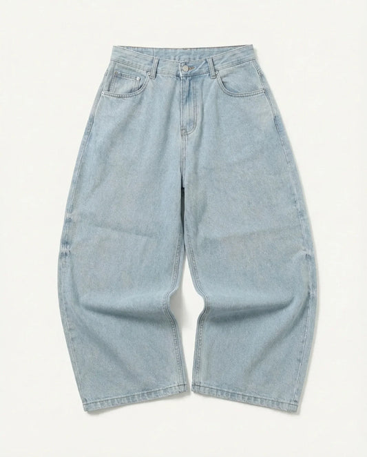 Balloon Baggy Denim Light Blue