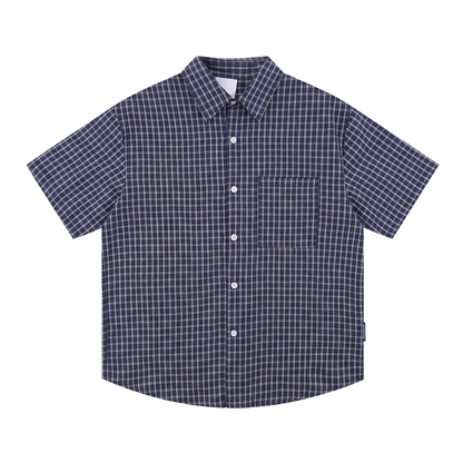 Summer Plaid Button Up Blue
