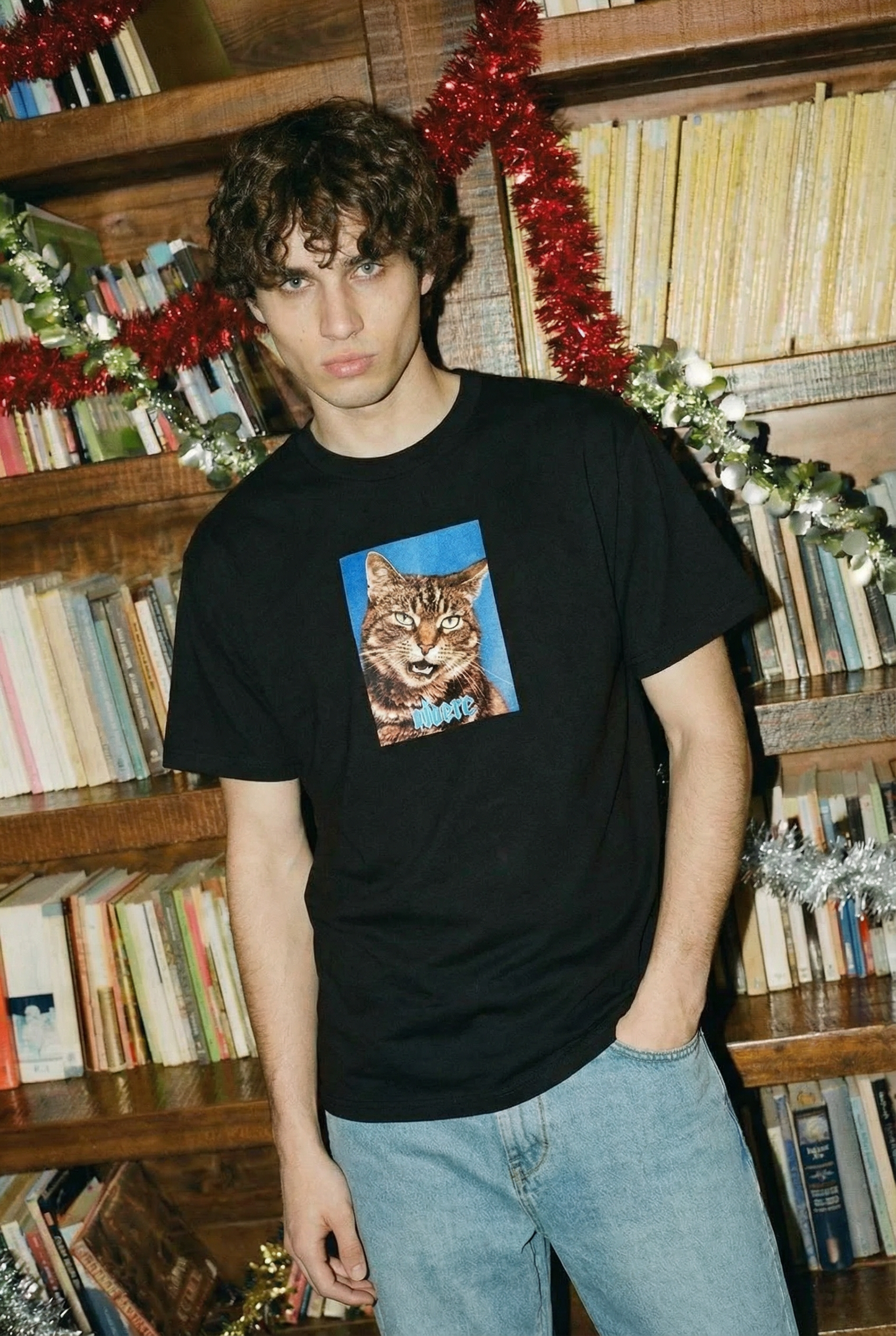 Cat T-Shirt Black