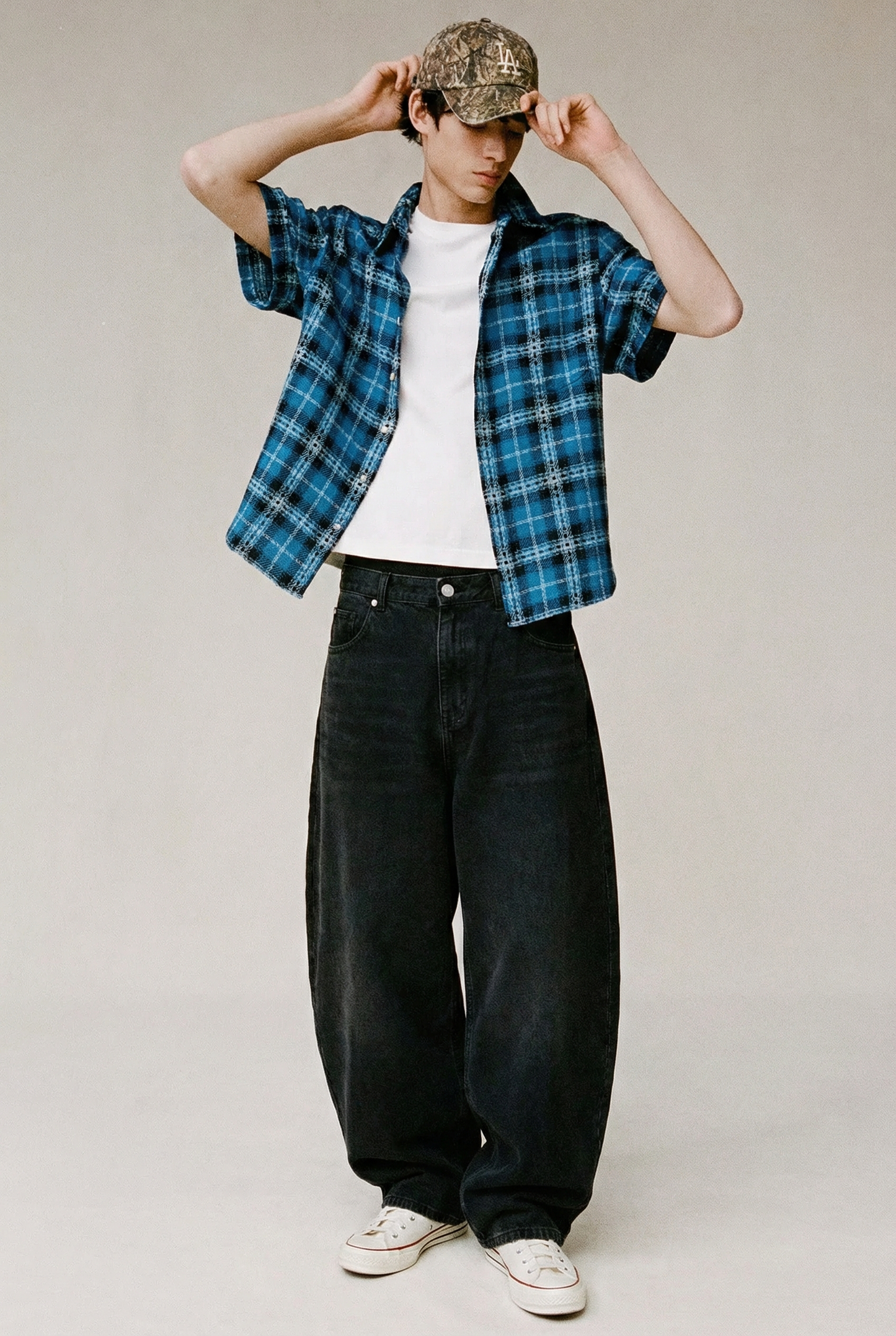 Balloon Baggy Denim Washed Black