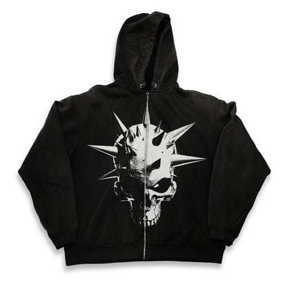 Pin-Head Zip-Up Black - VIVERE
